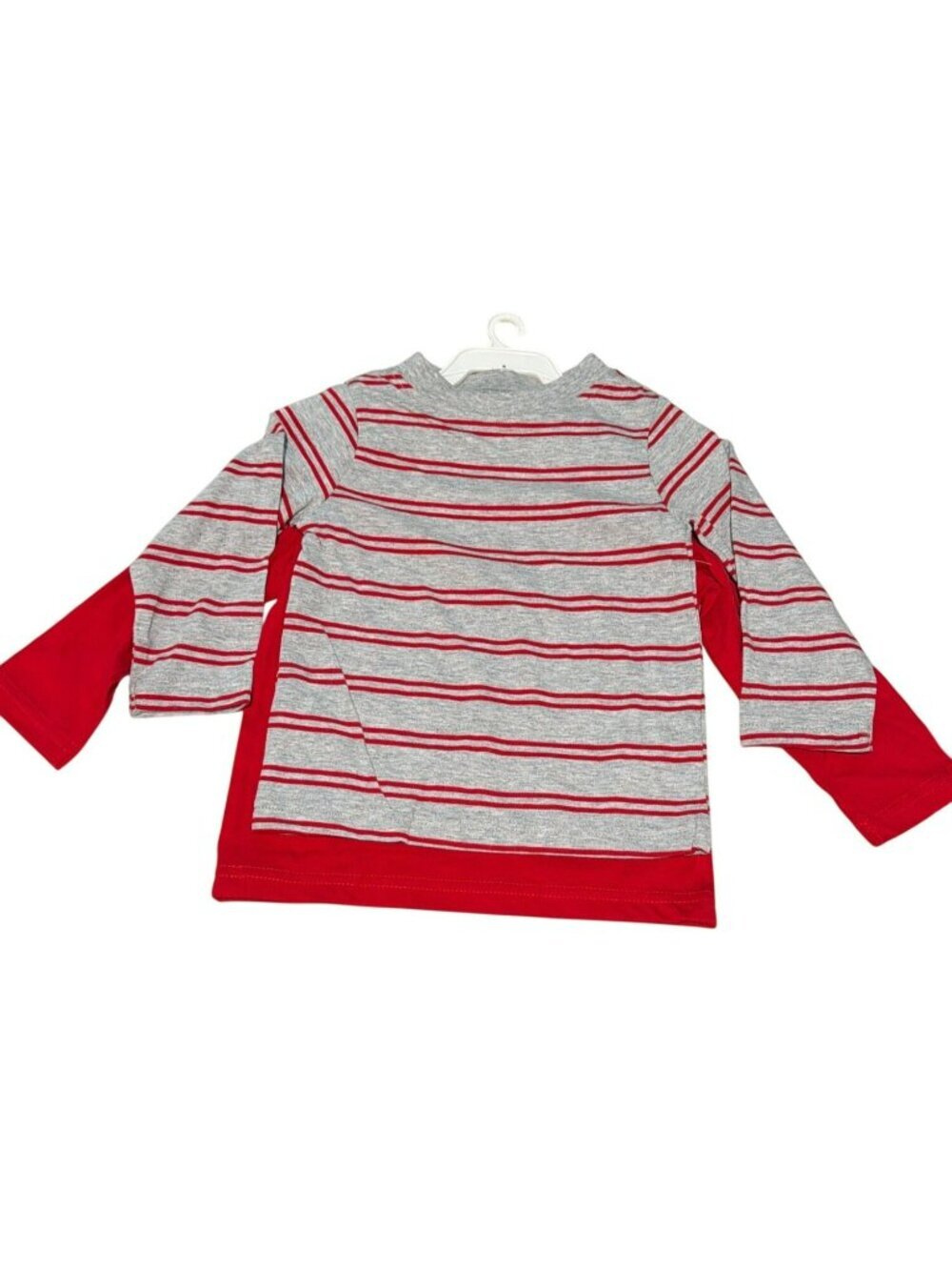 Carters Baby 2-Piece Long Sleeve Shirts Red Dinosaur & Gray Striped 18M New